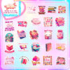 Wholesale 50pcs Pink Books English Short Sentences Graffiti Stickers