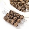Wholesale 10pcs Leopard patterned clay round diamond beads
