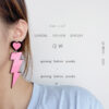 Wholesale Valentine's Day Pink Lightning Love Acrylic Earrings