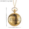 Wholesale TO MY SON Engraved Gold Pocket Watch - A Bestselling Cross-Border Product, a Vintage Commemorative Gift for Sons' Growth or Birthday.