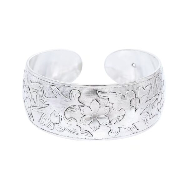 Wholesale Vintage ethnic style carved wide open face bracelet