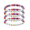Wholesale Independence Day Surfing Style Flag Beaded Bracelet