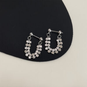 Silver sequin chain tassel