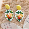 Wholesale Romantic and Cute Flower Soft Ceramic Earrings