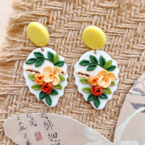 Wholesale Romantic and Cute Flower Soft Ceramic Earrings