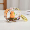 Wholesale Acrylic oil-filled capybara keychain