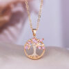 Wholesale Tree of Life Necklace Exquisite Pendant Necklace Shiny Memorial Birthday Gift