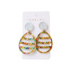 Wholesale Easter glitter Easter egg acrylic earrings