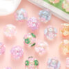 Wholesale 10pcs flower ball loose beads acrylic beads diy handmade beaded material