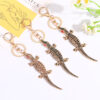 Wholesale Crocodile Cartoon Diamond Set Metal Keychain