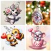 Wholesale Cute Animal Series Acrylic Keychains for Valentine's Day