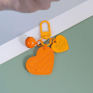 Little heart bell-orange