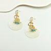Wholesale Blue tassel turquoise shell Bohemian style earrings