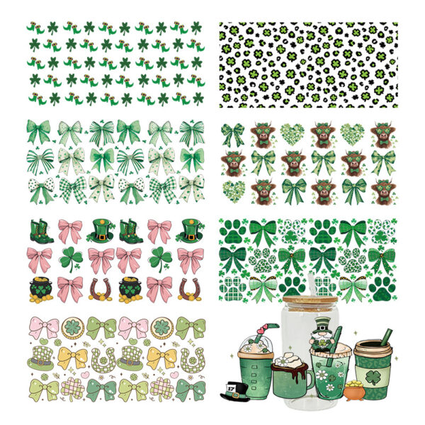 Wholesale UV Transfer Paste Glass Crystal Label Crystal Paste Cross-border Special Paste for 16oz Glass Cup 23cmX11cm