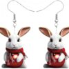 Wholesale Easter cartoon rabbit acrylic earrings