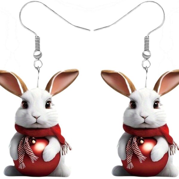 Wholesale Easter cartoon rabbit acrylic earrings