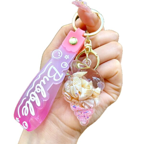 O1CN01YnEsx31ahqhL8B835_2214301843362-0-cib Wholesale Colorful flowing sand seashell DIY insert oil keychain