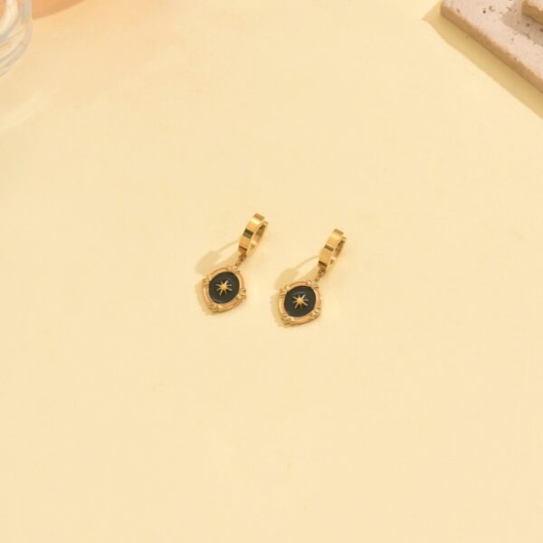 O1CN01YnPNAL1MqBCX3mq3i_2212889381485-0-cib Wholesale Black cross pendant stainless steel gold necklace and earrings