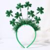 Wholesale St. Patrick's Day Green Clover Hat Headband