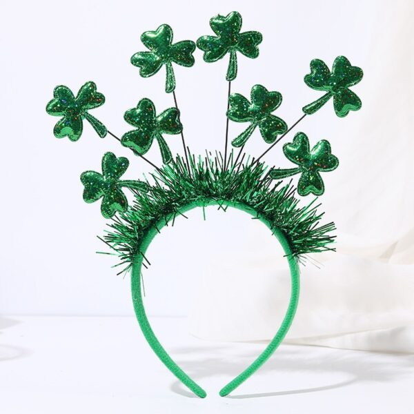 Wholesale St. Patrick's Day Green Clover Hat Headband