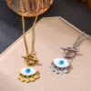 Wholesale Demon Eye Titanium Steel Necklace for Women