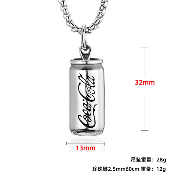 Wholesale Titanium Steel Pull-Tab Can Pendant Necklace