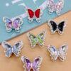 Wholesale Alloy double-sided crystal zircon butterfly beads