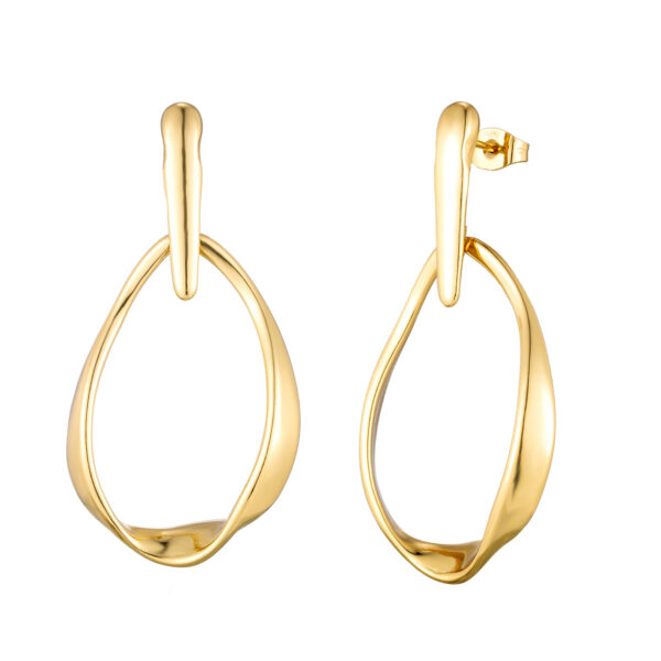 Wholesale Gold Irregular Teardrop Earrings