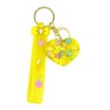 Wholesale Acrylic Light-Up Heart Glitter Keychain
