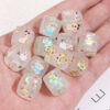 Wholesale 10pcs Night Light Cute Rabbit Dinosaur Blocks Acrylic Beads