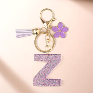 Purple z keychain