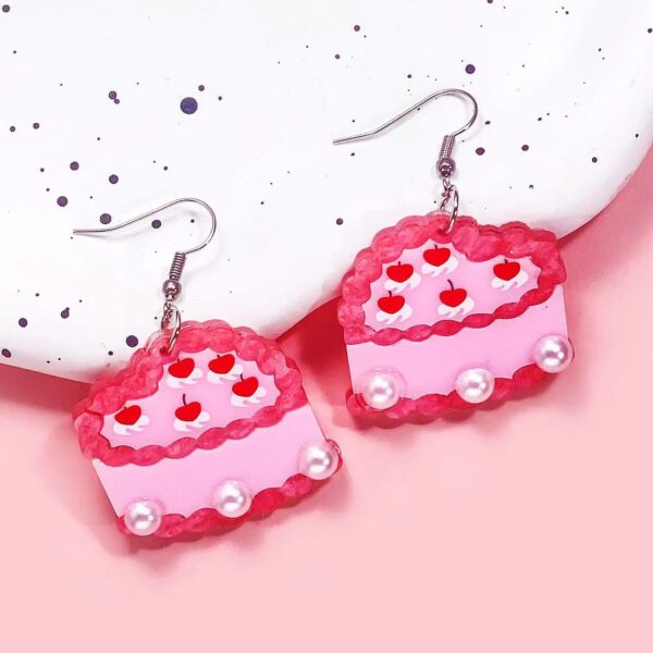 Wholesale Valentine's Day Love Irregular Geometric Splicing Acrylic Earrings