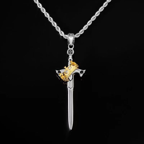 O1CN01YwyquA1g3RG3y39ke_2217541994086-0-cib Wholesale Retro Stylish Gothic Sword Pendant Stainless Steel Necklace