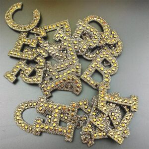 Gold drill 1 set of 26 letters 5cm high