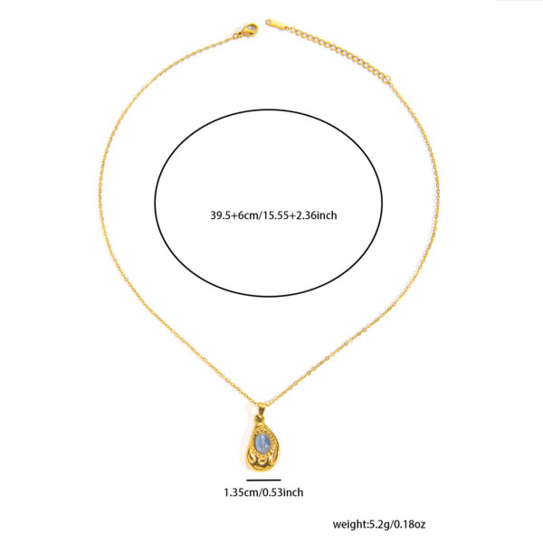 O1CN01YymN1o1P9XF8OU1Nh_2218506891798-0-cib Wholesale Titanium Steel Jewelry Set Collarbone Necklace and Earrings