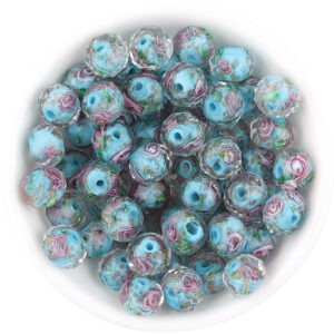 Light blue / The diameter is about 10mm, the thickness is about 7.6mm, and the aperture is about 1.8mm.