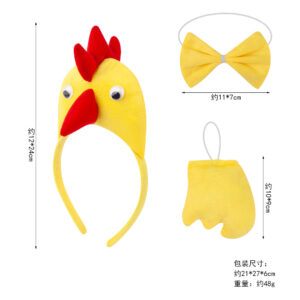 Three-piece three-dimensional chicken set