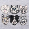 Wholesale 5pcs New pet dog cartoon embroidery cloth patch cute pet animation hot melt adhesive cloth