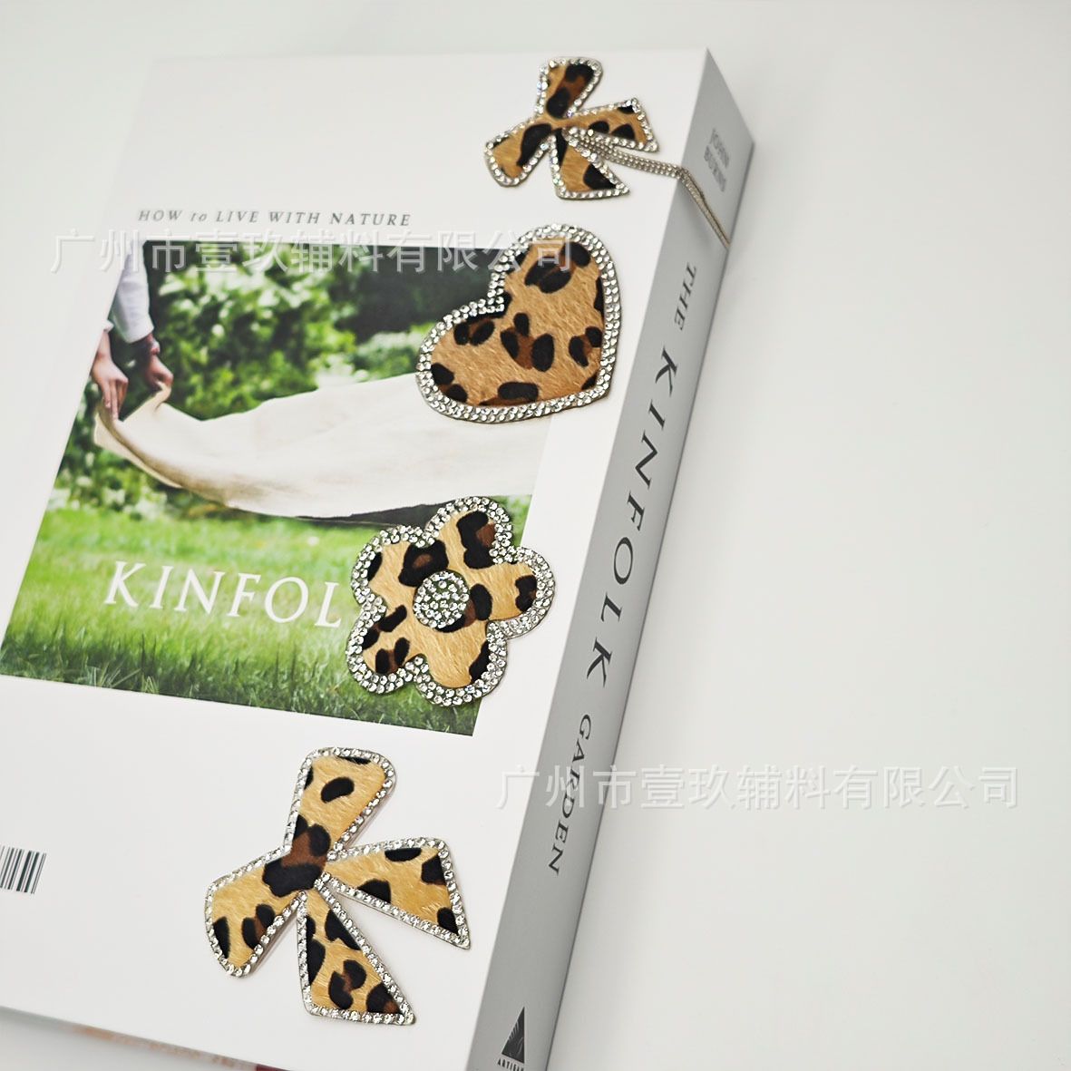 Wholesale Leopard print butterfly flower rhinestone