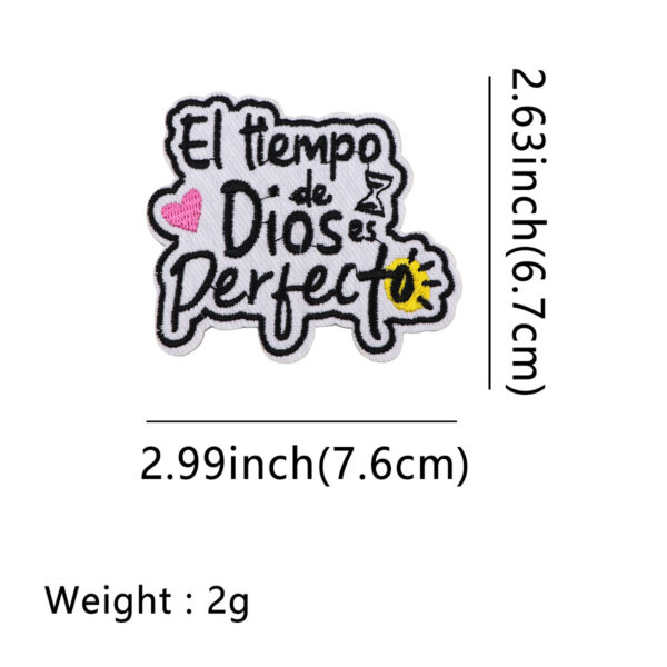 Wholesale 5pcs Simple Love English Black and White Quotations Embroidery Cloth Sticker Patch