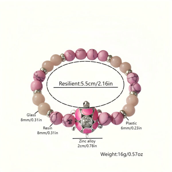 Wholesale Luminous Little Elf Turquoise Beads Paired With A Cute Little Turtle Bracelet.