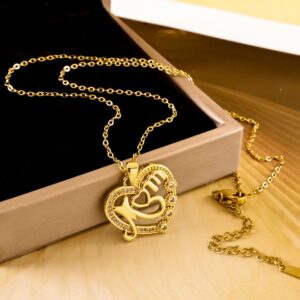 Xl1515mom love necklace gold