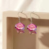 Wholesale Valentine's Day Acrylic 2D Screen Rose Earrings Fashion Earrings