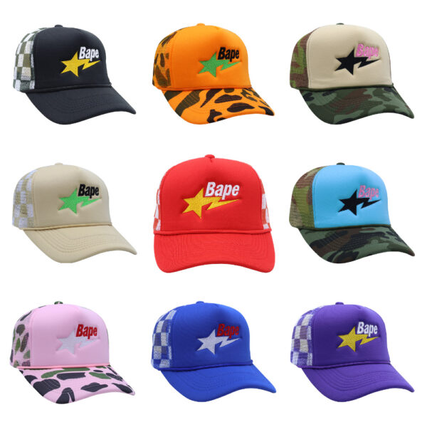 O1CN01ZAEW5Y1fYIP2IEFKm_2215685704018-0-cib Wholesale Plaid Camouflage Embroidered Truck Hat Sun Protection Mesh Baseball Cap