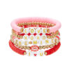 Wholesale Valentine's Day Multi layered Pink Love Bracelet