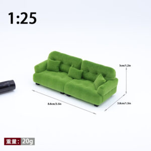 【1:25】sapphire green sofa
