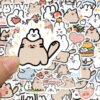 Wholesale 60pcs cartoon cat and rabbit graffiti watercolor proof vinyl stickers