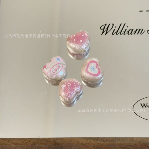 O1CN01ZEDUdS1xmBbbRLic3_2221442006485-0-cib Wholesale 10pcs pink printed heart-shaped relief string acrylic beads