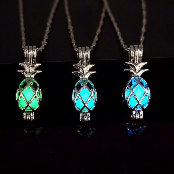 Wholesale Valentine's Day Gift Creative Hollow Pineapple Luminous Necklace