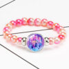 Wholesale Cute cartoon girl pink gradient bracelet